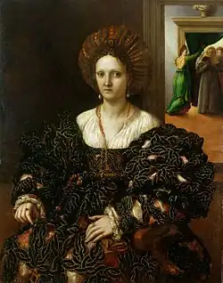 Retrato de Margarita de Monferrato de Giulio Romano, 1531.