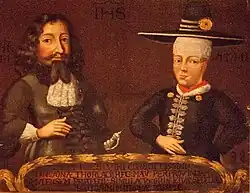 Retrato de Jón Thorlaksson y su esposa