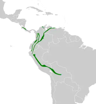 Distribución geográfica del subepalo moteado.