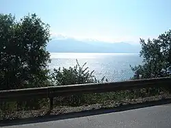 El lago visto desde Oteševo - ruta Stenje.