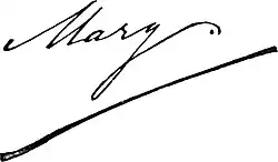 Firma de María del Reino Unido