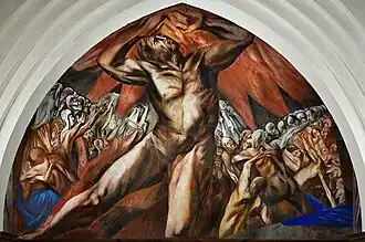 Prometeo del Pomona College (1930) de José Clemente Orozco.
