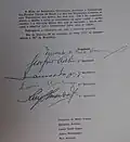 Acto de la mesa del Congreso Nacional que promulga el texto de 1946.