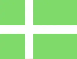 Groenlandia, propuesta de bandera con cruz escandinava.