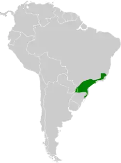 Distribución geográfica del tapaculo overo.