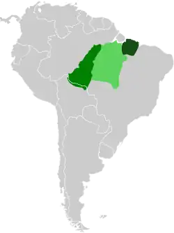 Distribución del trompetero aliverde
