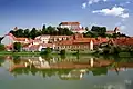 Ptuj: el castillo visto desde el Drava