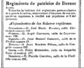 Regimiento de Patricios en El Lucero el 10 de noviembre de 1830.