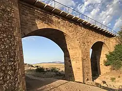 Puente de la Leona. Via Verde Sierra Menera. Etapa 1 entre Ojos Negros - Santa Eulalia del Campo a su paso por esta última localidad (Actualmente en obras)