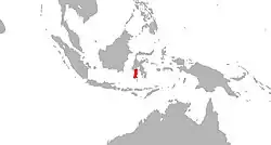 Área de distribución (en rojo).