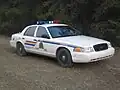 Un Crown Victoria de la Policía Montada del Canadá