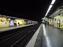 Andenes y vías en 2008.