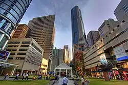 Los rascacielos que rodean el centro de Raffles Place.