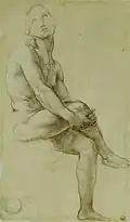 Desnudo: un estudio de Rafael Sanzio (ca. 1509).