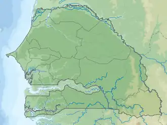 Lago rosa ubicada en Senegal