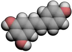 Estructura química de trans-resveratrol