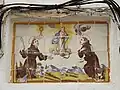 Panel cerámico de la Purísima con franciscanos