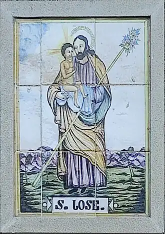 Retablo cerámico de San José