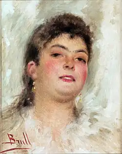 Retrato de una mujer joven. Joan Brull, C. 1890. Fundación Rafael Masó