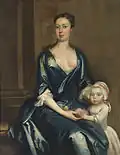 Retrato de dama con su hija, Thomas Hudson.