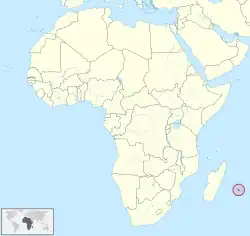 Localización de la isla Reunión