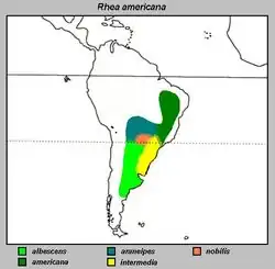 Distribución de las subespecies