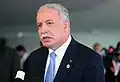Riyad al-Maliki, Ministro de Relaciones Exteriores de la Autoridad Nacional Palestina.