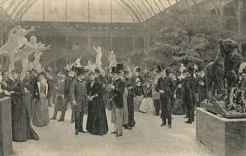 Un Jour de vernissage au palais des Champs-Élysées [Día de inauguración en el Palacio de los Campos Elíseos] (Salon de 1890), localización desconocida.