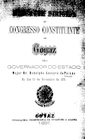 "Mensagem Dirigida ao Congresso Constituinte de Goyaz"