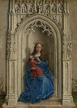 Virgen con el Niño entronizados, óleo sobre tabla, hacia 1433, Museo Thyssen-Bornemisza.