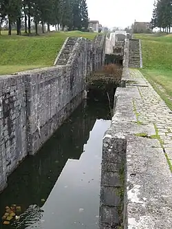 Detalle de las esclusas.
