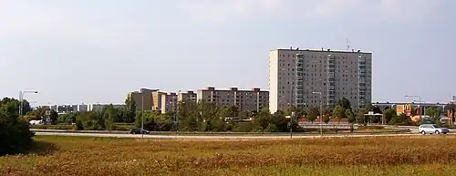 La zona de bloques de gran altura Kryddgården, que forma parte de Rosengård