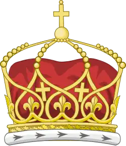 Representación heráldica de la corona real