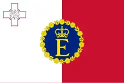 Estandarte real de Isabel II en Malta (1964-1974)