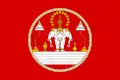 Estandarte Real de Laos con el escudo en el centro