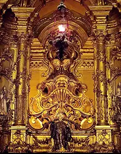 Detalhe do altar-mor da Basílica de São Bento, Olinda