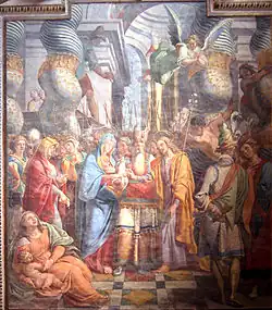 Esponsales de la Virgen, pintura de Antonio Circignani (Pomarancio) (1602-1603).