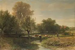William Roelofs (1867): Paisaje con ganado en Osterbeek - Amsterdam Museum.