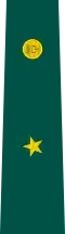 Insignia de subteniente del Ejército.