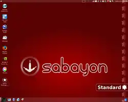 Sabayon Linux 3.5 Loop 2, con KDE.