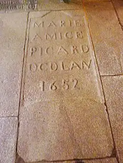 Piedra tumbal de Marie-Amice Picard