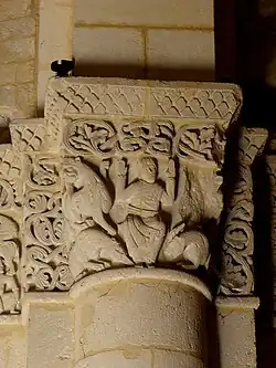 Daniel en el foso de los leones, detalle