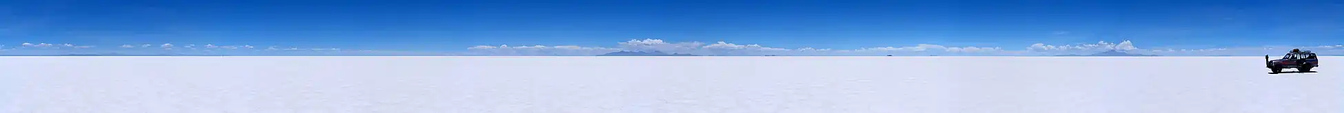 Visión panorámica del salar de Uyuni