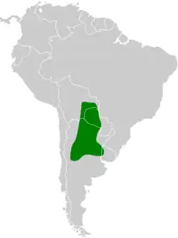 Distribución geográfica del pepitero chico.