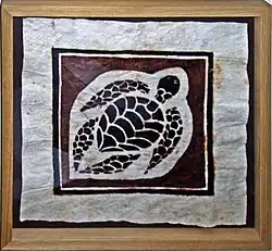 Motivo impreso en tapa, tejido de corteza vegetal de las islas Samoa.