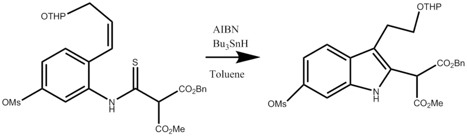 Sample Fukuyama Indole Reaction Step in the Synthesis of Vinblastine