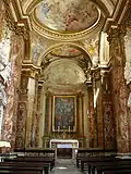 interior con frescos , 1731, iglesia de San Nicolás de los Loreneses, Roma