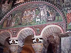 Mosaico de San Vital de Rávena (arte bizantino).