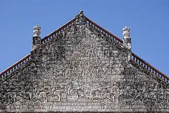 Bajorelieve con la rendición de Tetuán, Iglesia de San Joaquín, San Joaquín, Iloilo