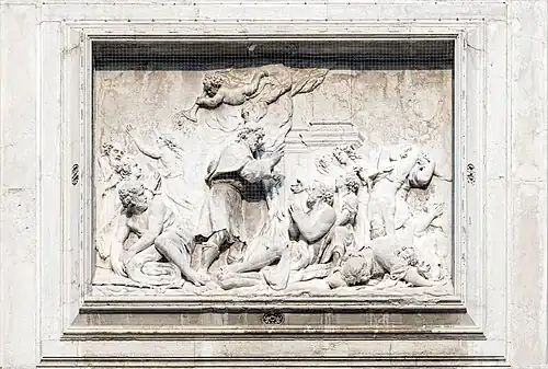 San Roque cura las víctimas de la plaga, de Giovanni Maria Morlaiter.